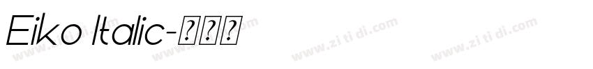 Eiko Italic字体转换 Eiko Italic字体转换